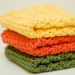 Handmade 100% Crochet Dishcloths or Washcloths (Set of 3)
